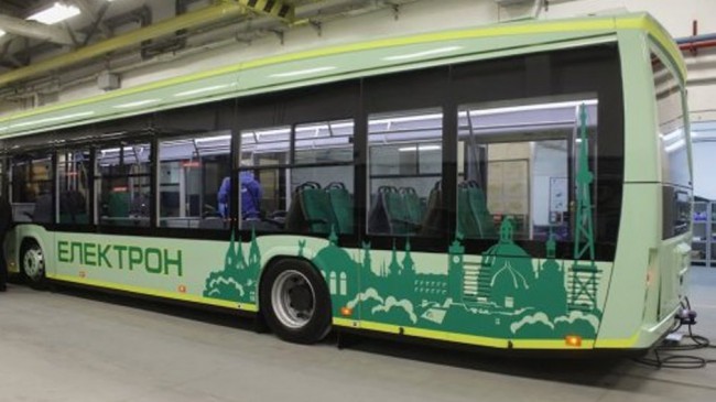Во Львове показали первый в Украине електробус